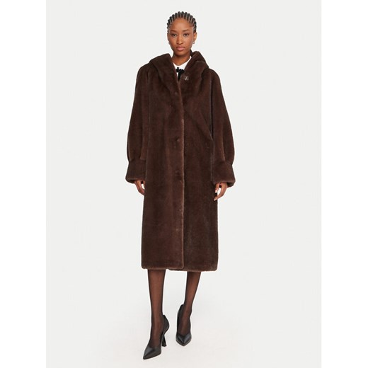 Luisa Spagnoli Futro Savelli 542439 Brązowy Loose Fit ze sklepu MODIVO w kategorii Futra damskie - zdjęcie 185606252