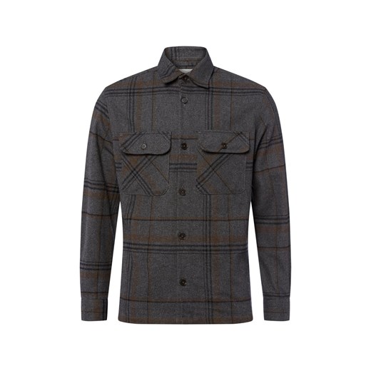 Jack & Jones Bluza męska Mężczyźni Regular Fit Bawełna szary w kratkę ze sklepu vangraaf w kategorii Koszule męskie - zdjęcie 185607513