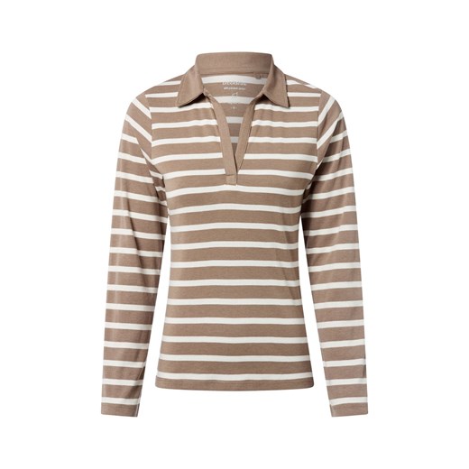 brookshire Damska koszulka polo Kobiety Bawełna taupe w paski ze sklepu vangraaf w kategorii Bluzki damskie - zdjęcie 185607523