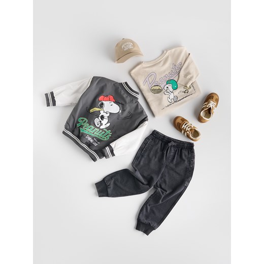 Reserved - Longsleeve Snoopy - beżowy ze sklepu Reserved w kategorii Komplety chłopięce - zdjęcie 185608364