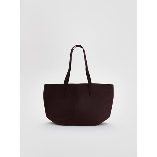 Reserved - Torebka shopper - ciemnobrązowy ze sklepu Reserved w kategorii Torebki damskie - zdjęcie 185608550