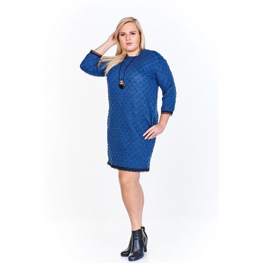 Sukienka FSU966 JEANS CIEMNY ze sklepu fokus.pl w kategorii Sukienki - zdjęcie 185613932