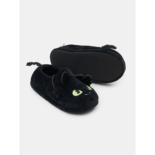 Sinsay - Kapcie z aplikacjami 3D How to train Your Dragon - czarny Sinsay 26/27 Sinsay