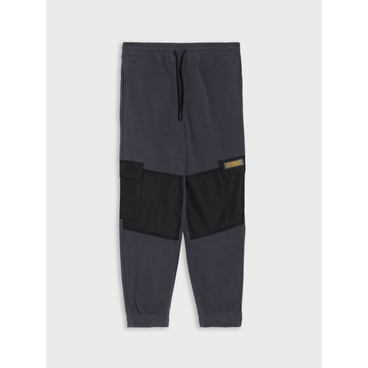 Sinsay - Spodnie jogger ze ściągaczami - szary Sinsay 146 (10-11 l) Sinsay