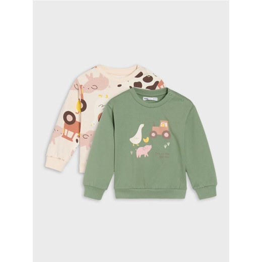 Sinsay - Bluzy 2 pack - zielony ze sklepu Sinsay w kategorii Bluzy i swetry - zdjęcie 185615674