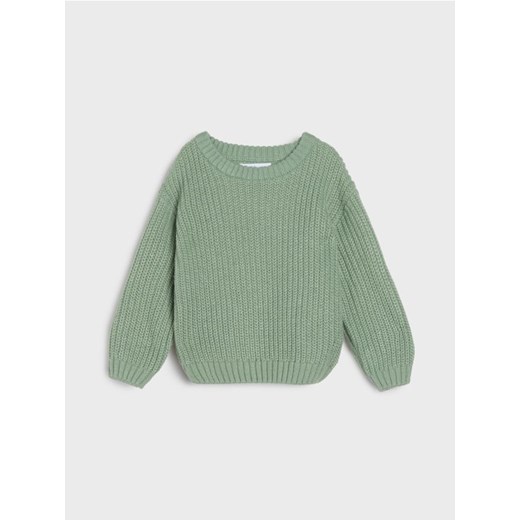 Sinsay - Sweter dziecięcy o grubym splocie - zielony - id: 5492Z-07X - marki Sinsay - 185615791 Sinsay - Sweter dziecięcy o grubym splocie - zielony ze sklepu Sinsay w kategorii Bluzy i swetry - zdjęcie 185615791