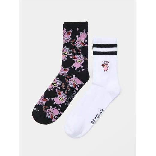 Sinsay - Prążkowane skarpetki 2 pack Courage the Cowardly Dog - wielobarwny ze sklepu Sinsay w kategorii Skarpetki męskie - zdjęcie 185615830