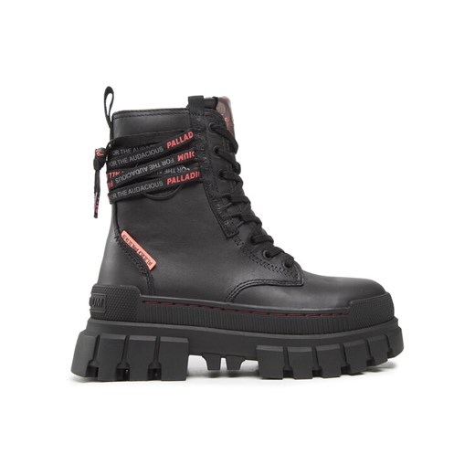 Trapery Palladium Revolt Boot Lth 97240-010-M Czarny ze sklepu eobuwie.pl w kategorii Workery damskie - zdjęcie 185616022