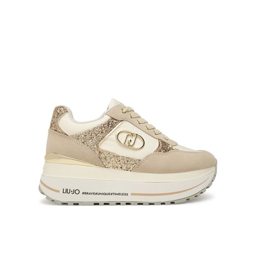 Sneakersy Liu Jo Plus 01 BF5011 PX078 Beżowy ze sklepu eobuwie.pl w kategorii Buty sportowe damskie - zdjęcie 185616060