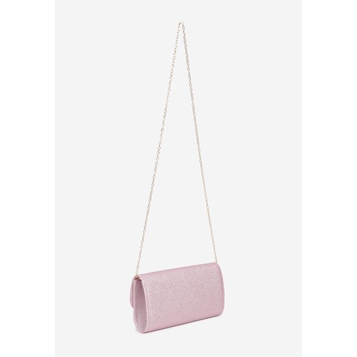 Różowa Torebka Kopertówka z Łańcuszkiem i Brokatem Paswenia uniwersalny born2be.pl