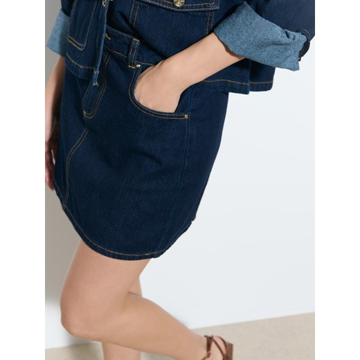 Mohito - Jeansowa spódnica mini - granatowy Mohito 40 Mohito