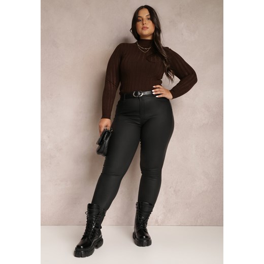 Czarne Spodnie Skinny Push Up Zilli ze sklepu renee.pl w kategorii Spodnie damskie - zdjęcie 185620820