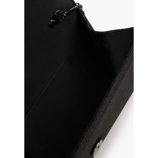 Czarna Torebka Kopertówka z Łańcuszkiem i Brokatem Paswenia ONE SIZE born2be.pl