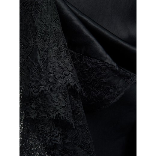 Reserved - Spódnica maxi z koronkowymi wstawkami - czarny Reserved XL Reserved