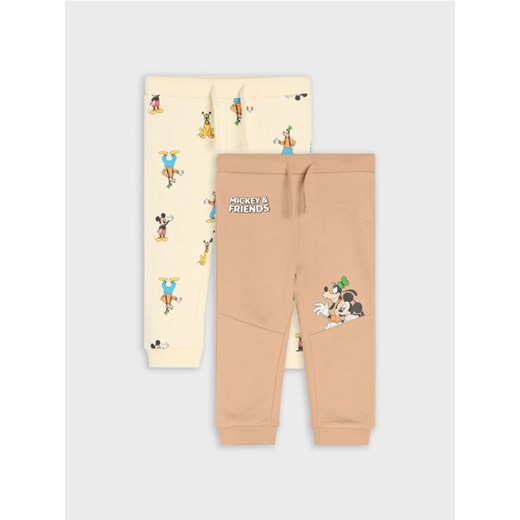 Sinsay - Spodnie dresowe 2 pack Mickey Mouse - brązowy ze sklepu Sinsay w kategorii Odzież dla niemowląt - zdjęcie 185625224