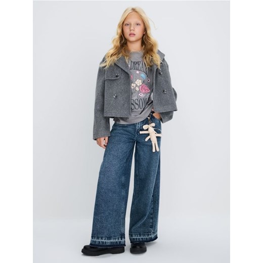Sinsay - Jeansy wide leg - niebieski ze sklepu Sinsay w kategorii Spodnie dziewczęce - zdjęcie 185625253