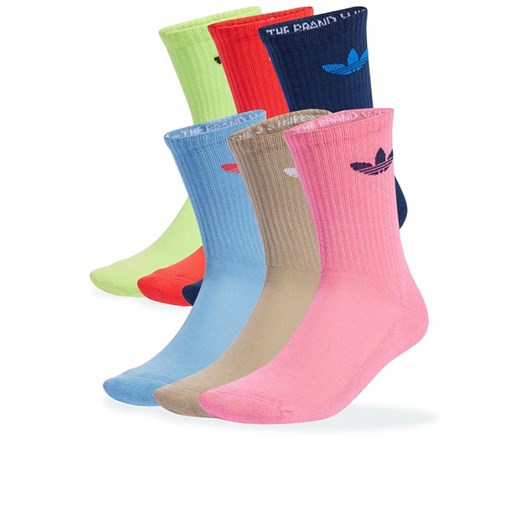 Skarpetki unisex adidas Originals Trefoil Cushion Crew Socks 6 Pairs JY2679 - multikolor ze sklepu streetstyle24.pl w kategorii Skarpetki męskie - zdjęcie 185626362