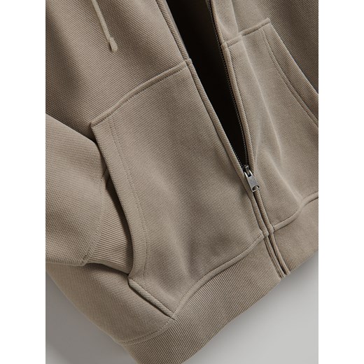 Reserved - Bluza regular z kapturem - brązowy Reserved M Reserved