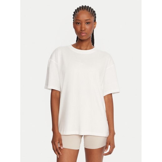 Reebok T-Shirt RK25315CCW Biały Regular Fit ze sklepu MODIVO w kategorii Bluzki damskie - zdjęcie 185627332