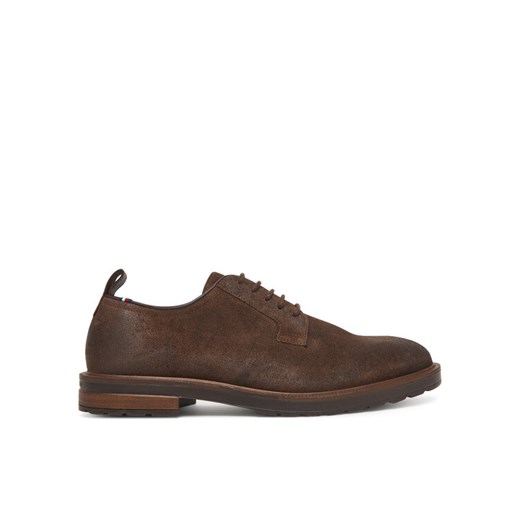 Półbuty Tommy Hilfiger Cleated Derby FM0FM05770 Brązowy ze sklepu eobuwie.pl w kategorii Półbuty męskie - zdjęcie 185630344