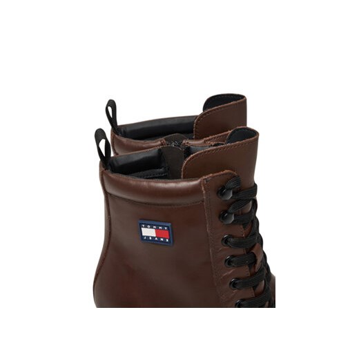 Botki Tommy Jeans Tjw Lace Up EN0EN02832 Brązowy Tommy Jeans 37 eobuwie.pl