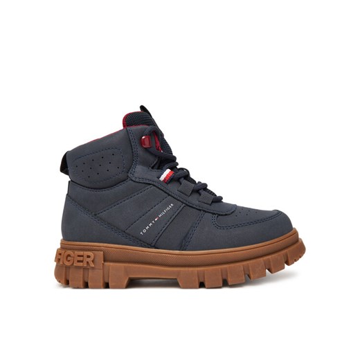 Tommy Hilfiger Trzewiki T3X5-34129-1696 S Granatowy ze sklepu MODIVO w kategorii Buty zimowe dziecięce - zdjęcie 185630884