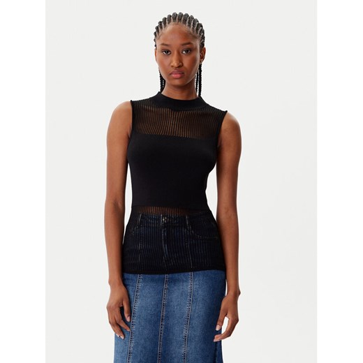 Morgan Bluzka 252-MJULIE Czarny Slim Fit ze sklepu MODIVO w kategorii Bluzki damskie - zdjęcie 185630923