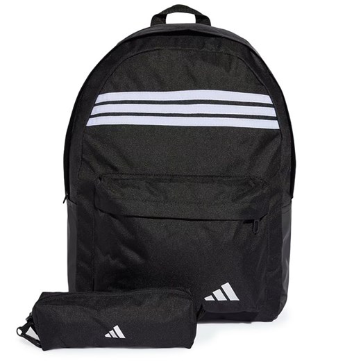 Plecak adidas Sportswear Classic 3-Stripes Horizontal JZ3321 - czarny ze sklepu streetstyle24.pl w kategorii Plecaki - zdjęcie 185631562