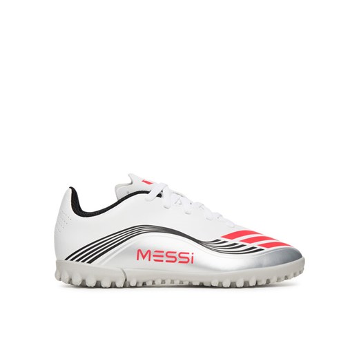 Buty do piłki nożnej adidas F50 Messi Club JP7453 Biały ze sklepu eobuwie.pl w kategorii Buty sportowe dziecięce - zdjęcie 185631810