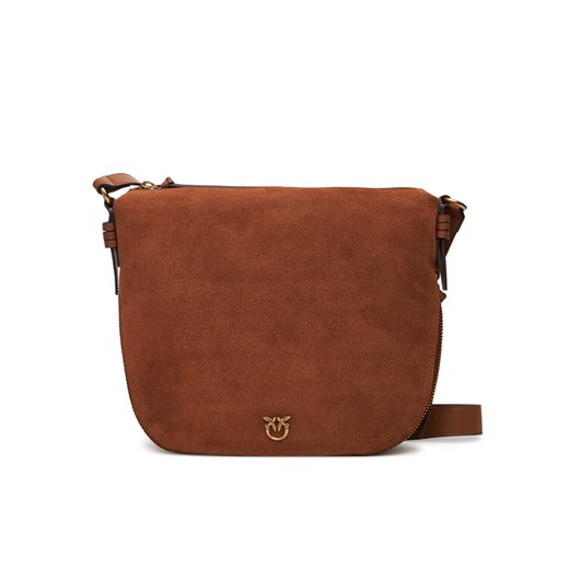 Torebka PINKO Hobo Zip Around Classic Al 25-26 PLTT 105113 A2JH Brązowy ze sklepu eobuwie.pl w kategorii Listonoszki - zdjęcie 185631870