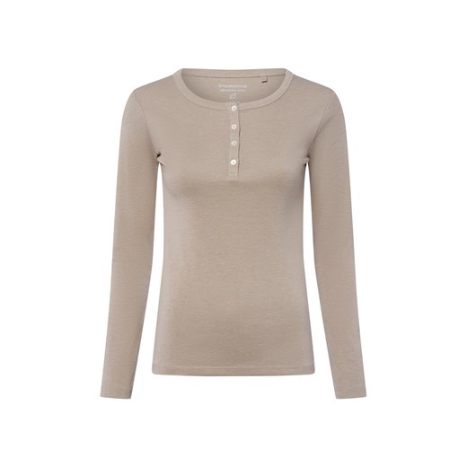 brookshire Damska koszulka z długim rękawem Kobiety Bawełna kitt jednolity ze sklepu vangraaf w kategorii Bluzki damskie - zdjęcie 185633330