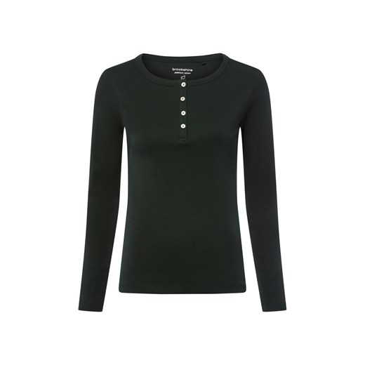 brookshire Damska koszulka z długim rękawem Kobiety Bawełna jodłowy jednolity ze sklepu vangraaf w kategorii Bluzki damskie - zdjęcie 185633331