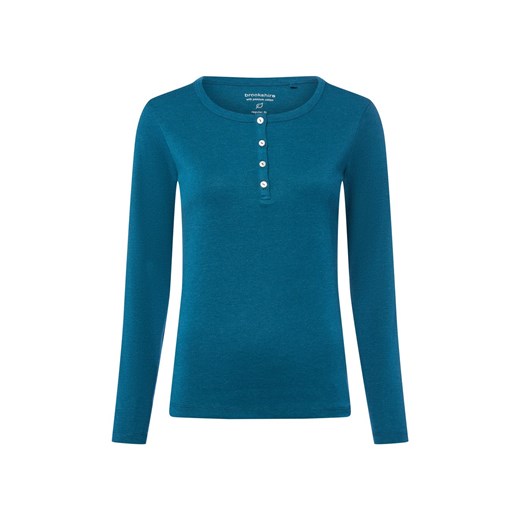 brookshire Damska koszulka z długim rękawem Kobiety Bawełna petrol jednolity XL vangraaf