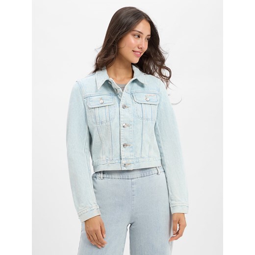 Calvin Klein Jeans Damska kurtka dżinsowa Kobiety Bawełna bielony jednolity ze sklepu vangraaf w kategorii Kurtki damskie - zdjęcie 185633341