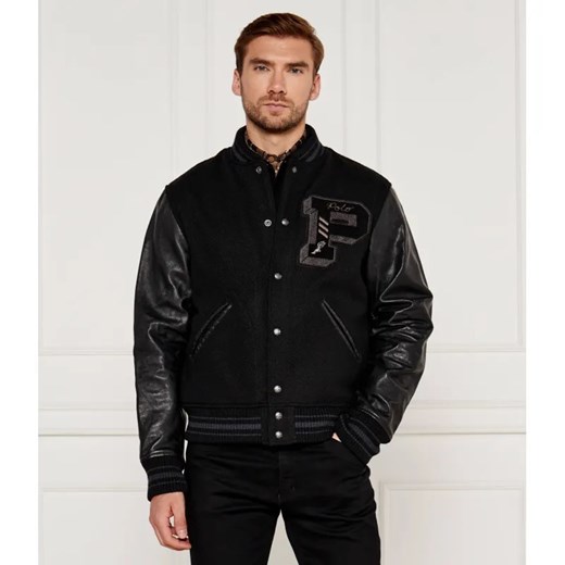 POLO RALPH LAUREN Wełniana kurtka bomber | Regular Fit | z dodatkiem skóry ze sklepu Gomez Fashion Store w kategorii Kurtki męskie - zdjęcie 185633660