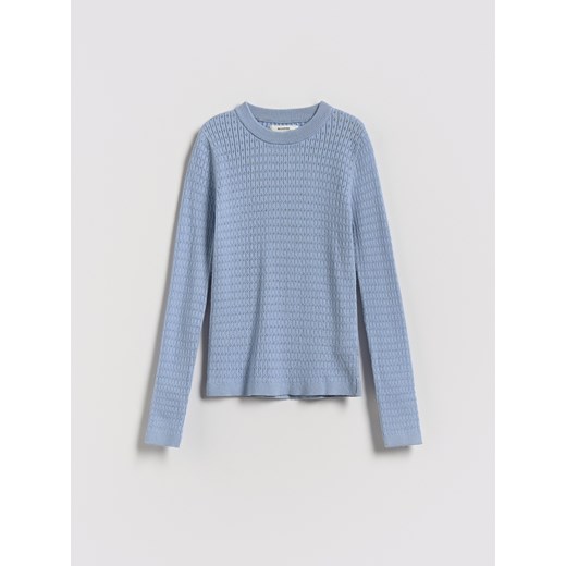 Reserved - Lekki sweter z wiskozą - jasnoniebieski ze sklepu Reserved w kategorii Swetry dziewczęce - zdjęcie 185633731