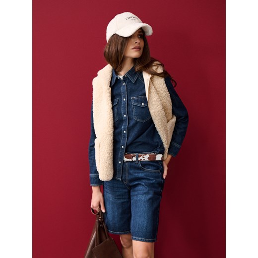 Sinsay - Pasek ze wzorem z klamrą - wielobarwny Sinsay L Sinsay