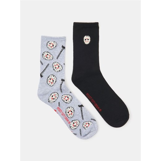Sinsay - Wzorzyste skarpetki 2 pack Friday the 13th - wielobarwny ze sklepu Sinsay w kategorii Skarpetki damskie - zdjęcie 185634012