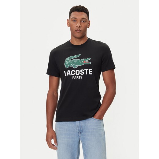 Lacoste T-Shirt TH5634 Czarny Regular Fit ze sklepu MODIVO w kategorii T-shirty męskie - zdjęcie 185634791