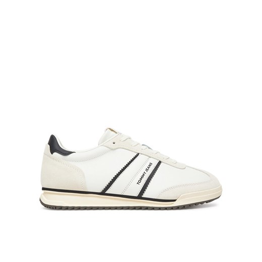 Tommy Jeans Sneakersy Tjm Retro Runner Cleated EM0EM01619 Biały ze sklepu MODIVO w kategorii Buty sportowe męskie - zdjęcie 185634831