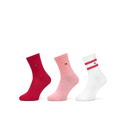 Tommy Hilfiger Zestaw 3 par wysokich skarpet dziecięcych 701236330 Różowy ze sklepu MODIVO w kategorii Skarpetki dziecięce - zdjęcie 185634842