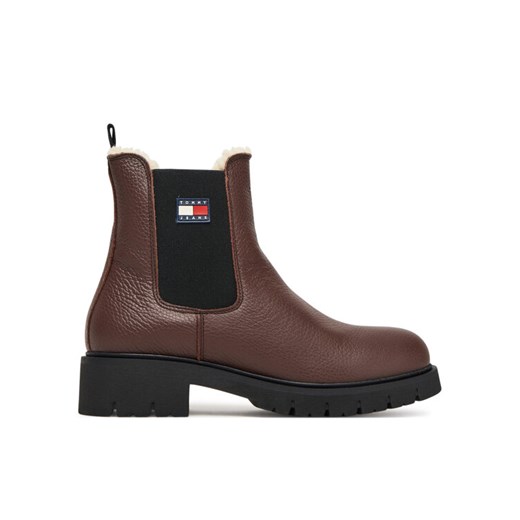 Tommy Jeans Sztyblety Tjw Chelsea Boot Wl EN0EN02826 Brązowy ze sklepu MODIVO w kategorii Botki - zdjęcie 185634871
