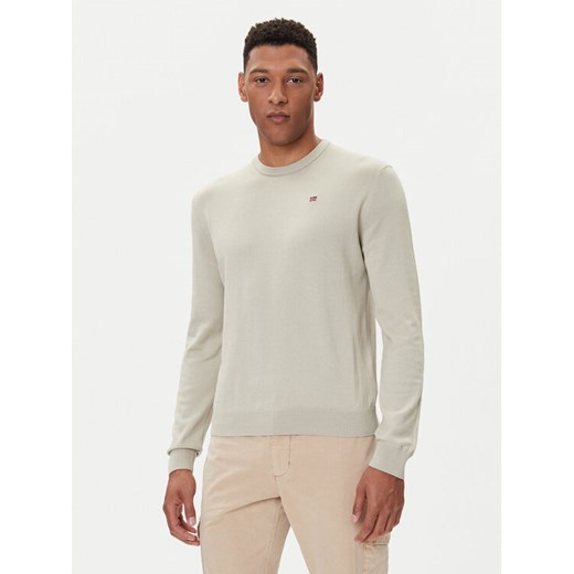 Napapijri Sweter Droz NP0A4I2G Szary Regular Fit ze sklepu MODIVO w kategorii Swetry męskie - zdjęcie 185634890