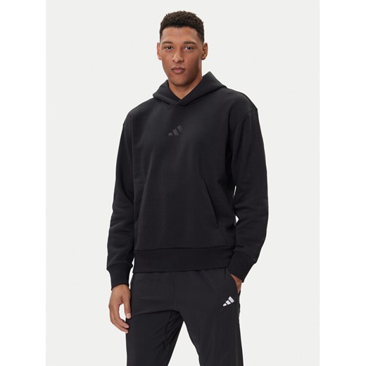 adidas Bluza ALL SZN Fleece IX1253 Czarny Loose Fit ze sklepu MODIVO w kategorii Bluzy męskie - zdjęcie 185634943