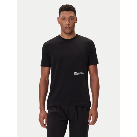 Karl Lagerfeld Jeans T-Shirt A4M17027 Czarny Regular Fit ze sklepu MODIVO w kategorii T-shirty męskie - zdjęcie 185634952