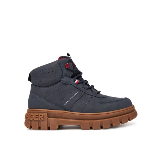 Tommy Hilfiger Trzewiki T3X5-34129-1696 D Granatowy ze sklepu MODIVO w kategorii Buty zimowe dziecięce - zdjęcie 185635130