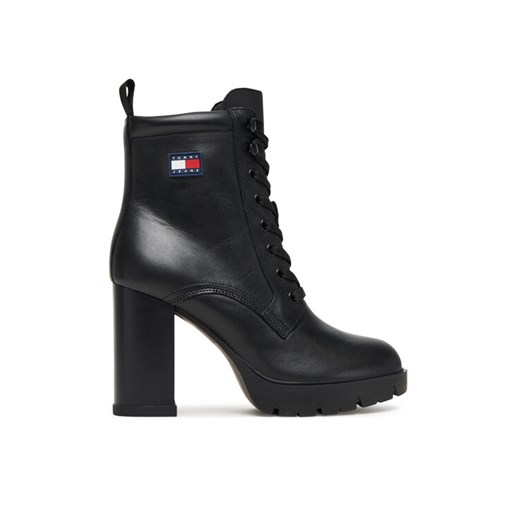 Tommy Jeans Botki Tjw Lace Up EN0EN02832 Czarny ze sklepu MODIVO w kategorii Botki - zdjęcie 185635152