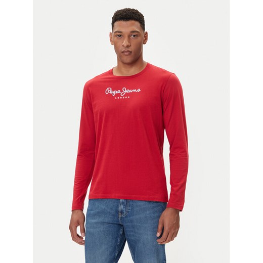 Pepe Jeans Longsleeve Eggo Long N PM5010135 Czerwony Regular Fit ze sklepu MODIVO w kategorii T-shirty męskie - zdjęcie 185635170