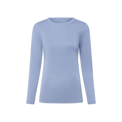 brookshire Damska koszulka z długim rękawem Kobiety Bawełna jasnoniebieski jednolity ze sklepu vangraaf w kategorii Bluzki damskie - zdjęcie 185638342