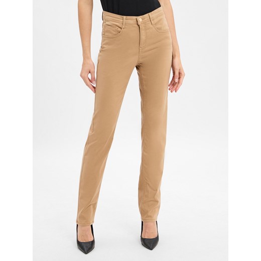 BRAX Spodnie - Mary Kobiety Lyocell wielbłądzi jednolity ze sklepu vangraaf w kategorii Spodnie damskie - zdjęcie 185638394